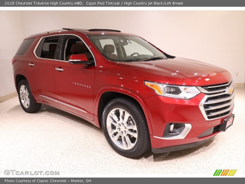 Cajun Red Tintcoat / High Country Jet Black/Loft Brown 2018 Chevrolet Traverse High Country AWD