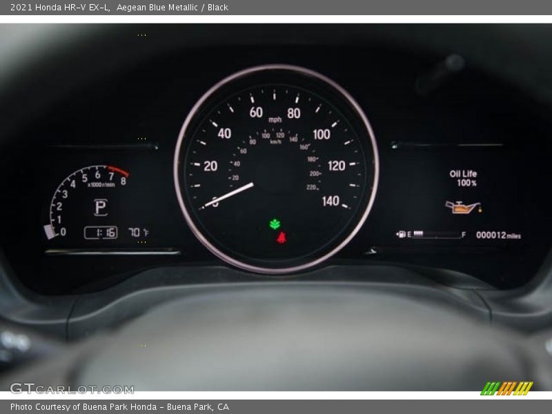 Aegean Blue Metallic / Black 2021 Honda HR-V EX-L