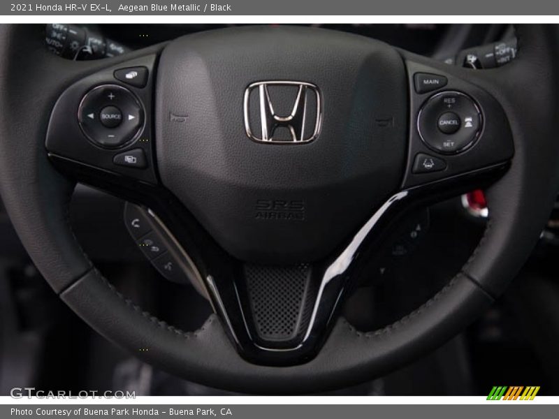 Aegean Blue Metallic / Black 2021 Honda HR-V EX-L