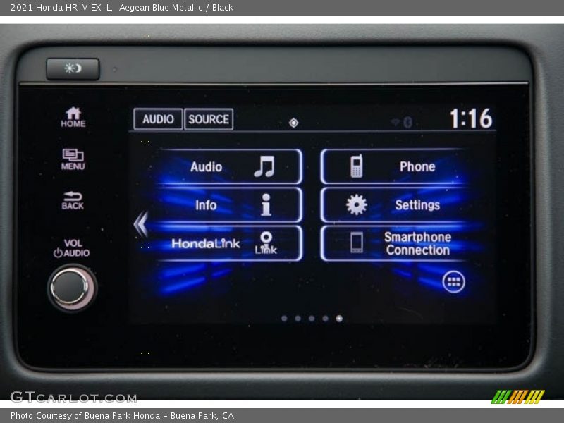Aegean Blue Metallic / Black 2021 Honda HR-V EX-L