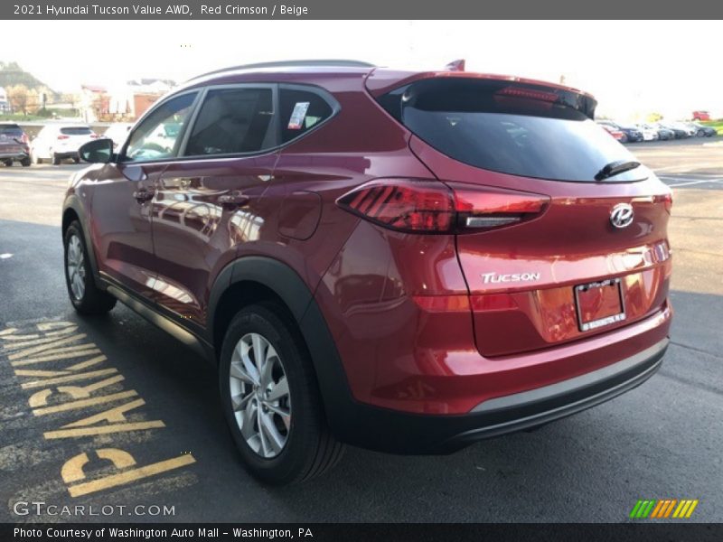 Red Crimson / Beige 2021 Hyundai Tucson Value AWD