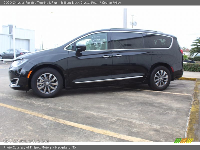 Brilliant Black Crystal Pearl / Cognac/Alloy 2020 Chrysler Pacifica Touring L Plus