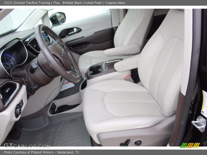 Brilliant Black Crystal Pearl / Cognac/Alloy 2020 Chrysler Pacifica Touring L Plus