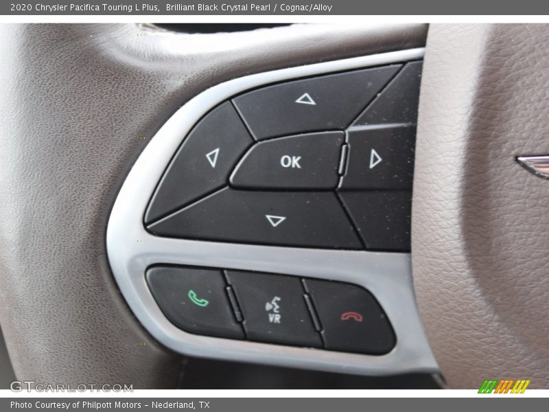 Brilliant Black Crystal Pearl / Cognac/Alloy 2020 Chrysler Pacifica Touring L Plus