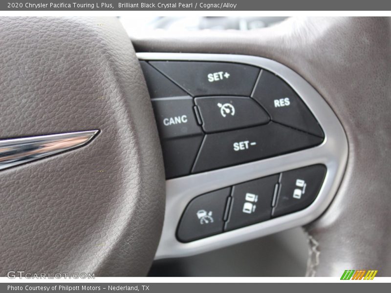 Brilliant Black Crystal Pearl / Cognac/Alloy 2020 Chrysler Pacifica Touring L Plus