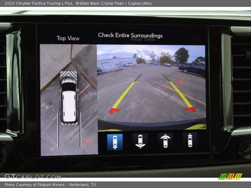 Brilliant Black Crystal Pearl / Cognac/Alloy 2020 Chrysler Pacifica Touring L Plus