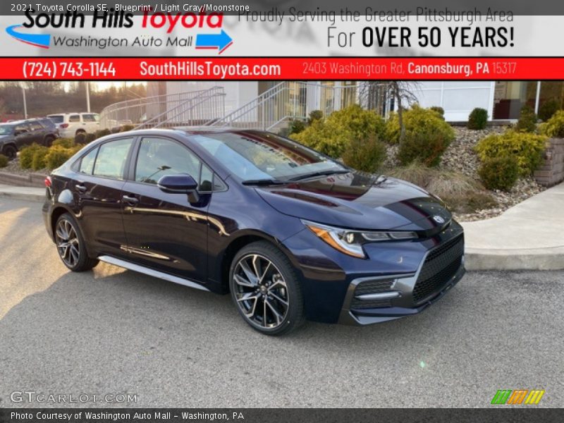 Blueprint / Light Gray/Moonstone 2021 Toyota Corolla SE