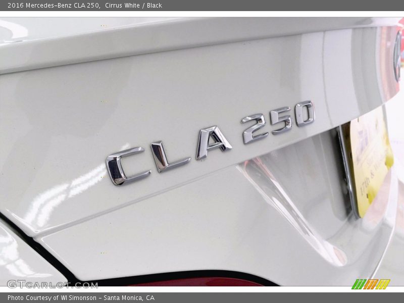 Cirrus White / Black 2016 Mercedes-Benz CLA 250