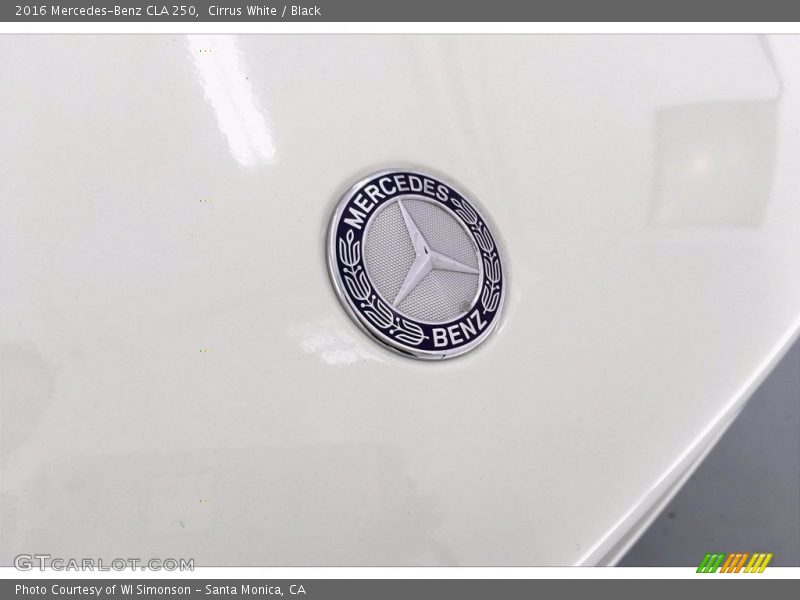 Cirrus White / Black 2016 Mercedes-Benz CLA 250
