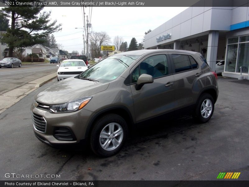 Stone Gray Metallic / Jet Black/­Light Ash Gray 2021 Chevrolet Trax LS AWD