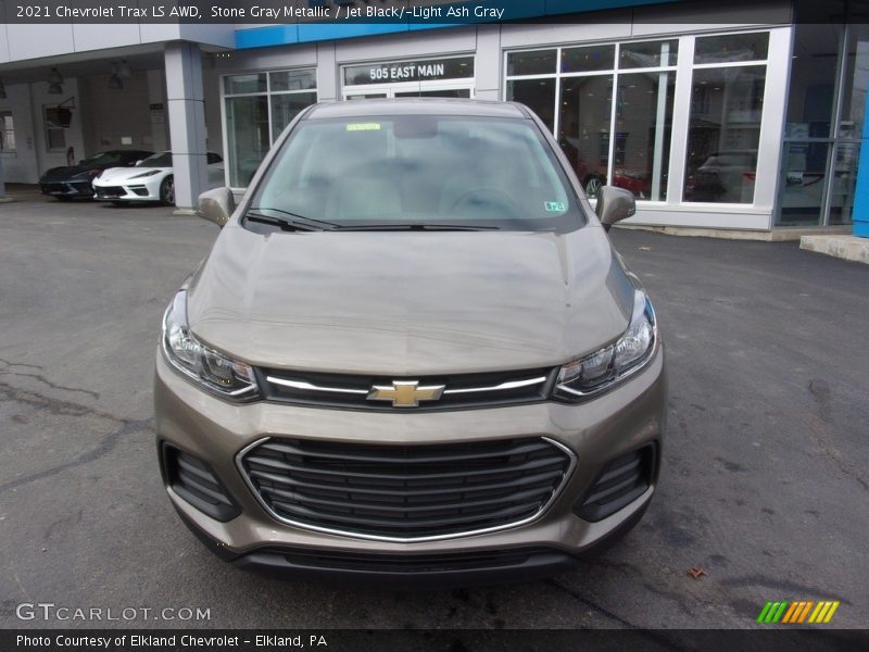 Stone Gray Metallic / Jet Black/­Light Ash Gray 2021 Chevrolet Trax LS AWD