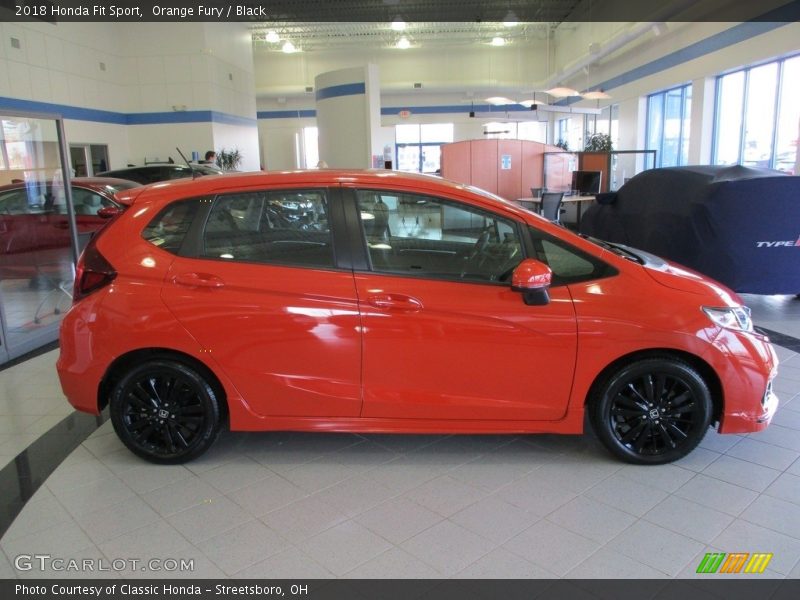 Orange Fury / Black 2018 Honda Fit Sport