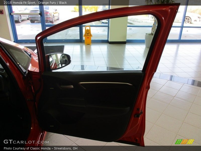 Orange Fury / Black 2018 Honda Fit Sport
