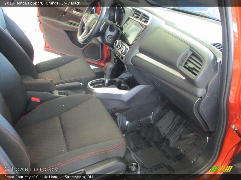 Orange Fury / Black 2018 Honda Fit Sport