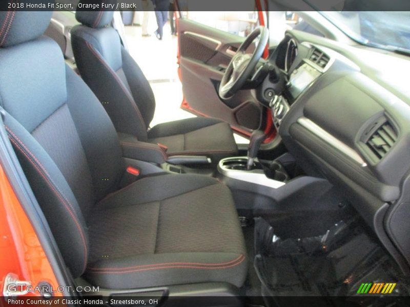 Orange Fury / Black 2018 Honda Fit Sport