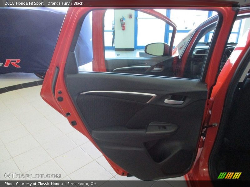 Orange Fury / Black 2018 Honda Fit Sport