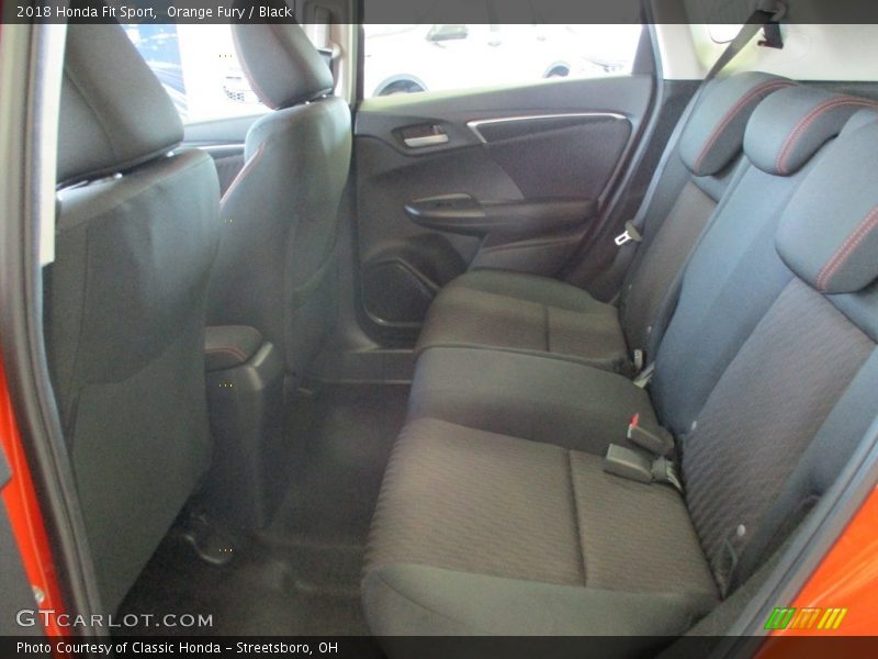Orange Fury / Black 2018 Honda Fit Sport