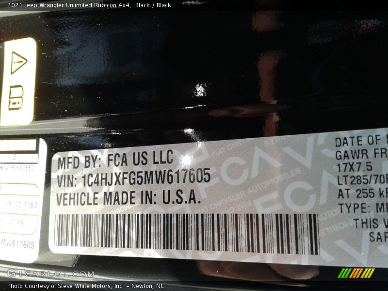 Black / Black 2021 Jeep Wrangler Unlimited Rubicon 4x4