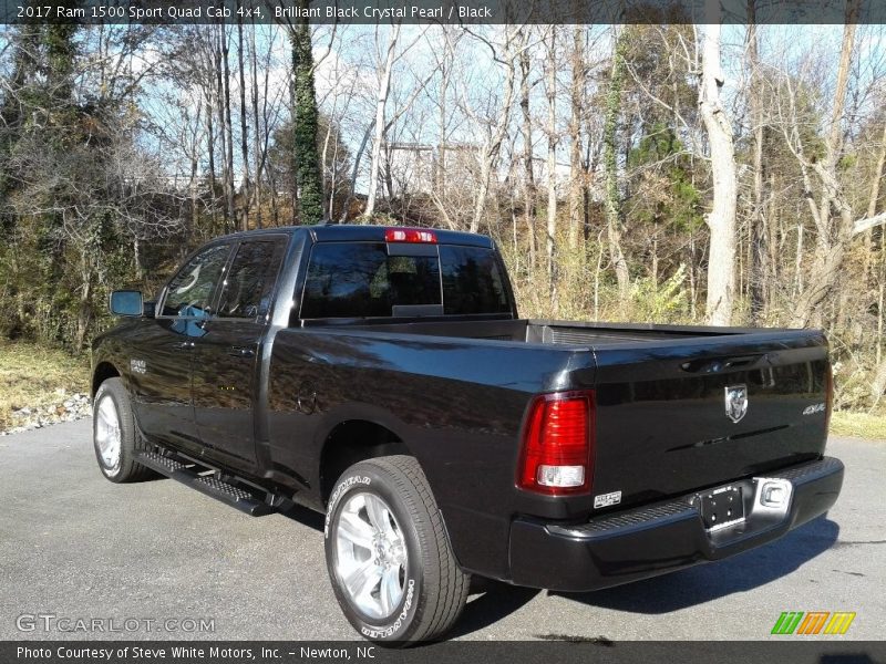 Brilliant Black Crystal Pearl / Black 2017 Ram 1500 Sport Quad Cab 4x4