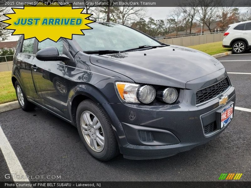 Ashen Gray Metallic / Jet Black/Dark Titanium 2015 Chevrolet Sonic LT Hatchback