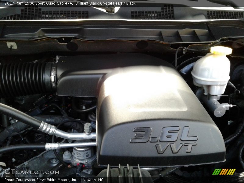 Brilliant Black Crystal Pearl / Black 2017 Ram 1500 Sport Quad Cab 4x4