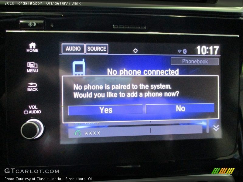 Orange Fury / Black 2018 Honda Fit Sport