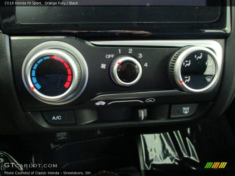 Orange Fury / Black 2018 Honda Fit Sport