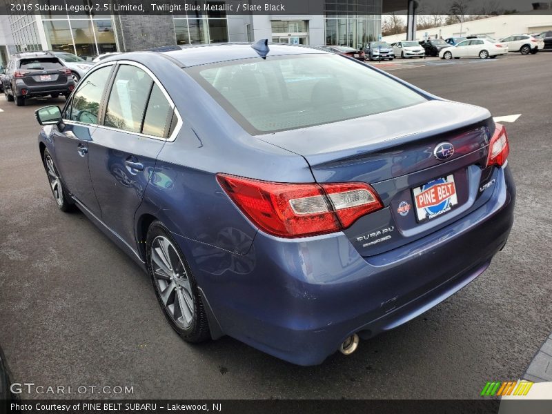 Twilight Blue Metallic / Slate Black 2016 Subaru Legacy 2.5i Limited