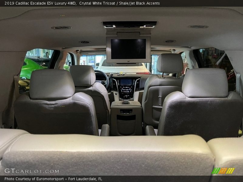 Crystal White Tricoat / Shale/Jet Black Accents 2019 Cadillac Escalade ESV Luxury 4WD