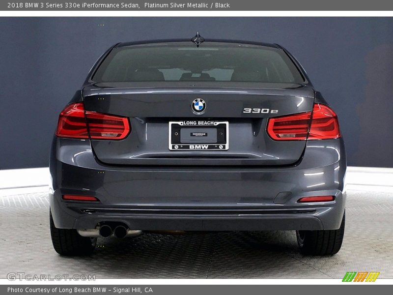 Platinum Silver Metallic / Black 2018 BMW 3 Series 330e iPerformance Sedan