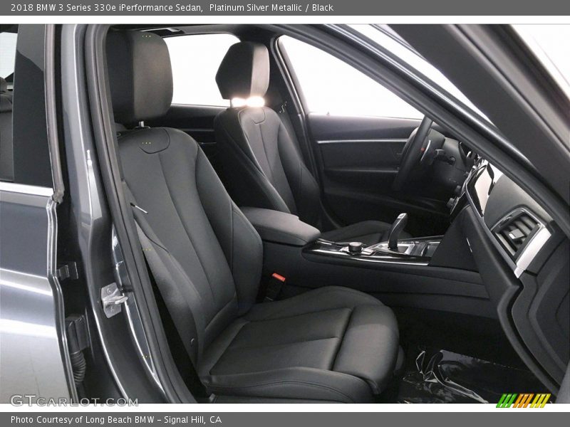 Platinum Silver Metallic / Black 2018 BMW 3 Series 330e iPerformance Sedan