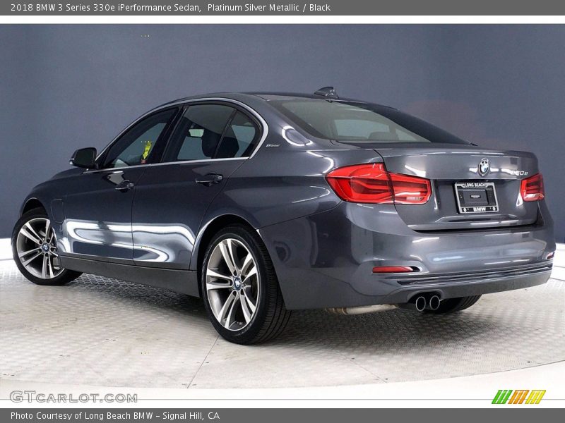 Platinum Silver Metallic / Black 2018 BMW 3 Series 330e iPerformance Sedan