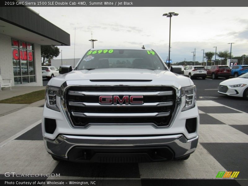 Summit White / Jet Black 2019 GMC Sierra 1500 SLE Double Cab 4WD
