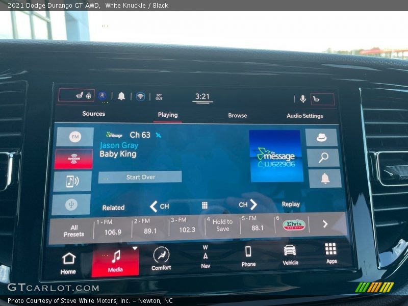 Controls of 2021 Durango GT AWD