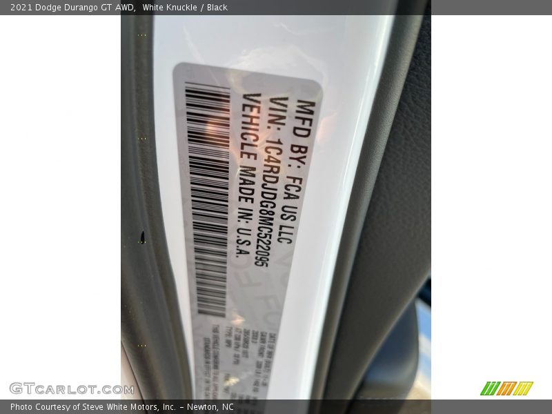 White Knuckle / Black 2021 Dodge Durango GT AWD