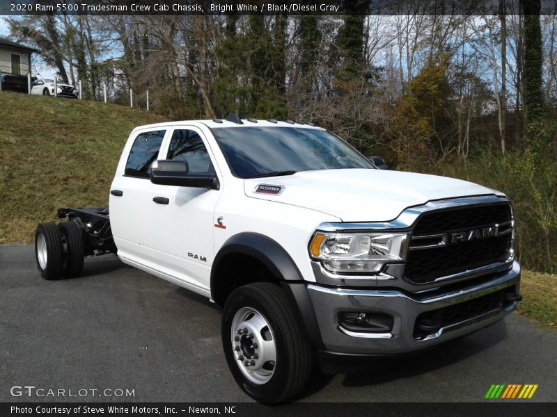 Front 3/4 View of 2020 5500 Tradesman Crew Cab Chassis