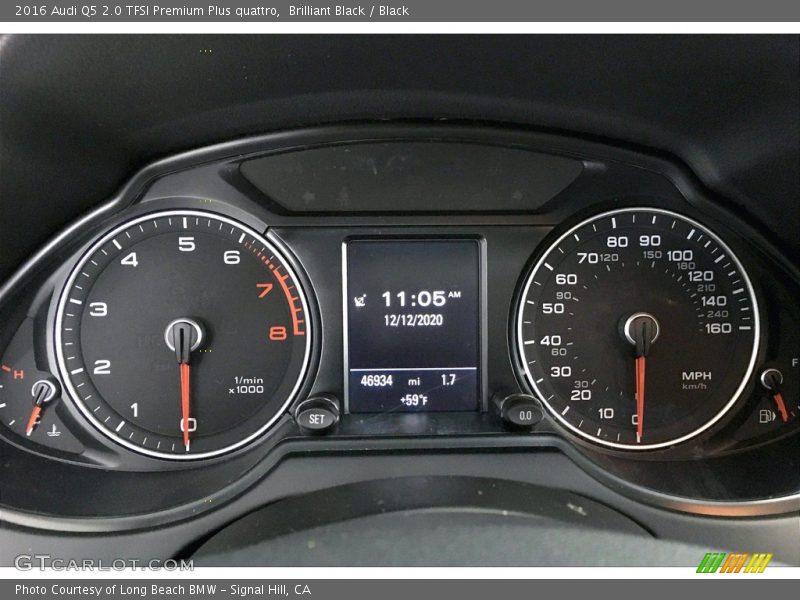 Brilliant Black / Black 2016 Audi Q5 2.0 TFSI Premium Plus quattro