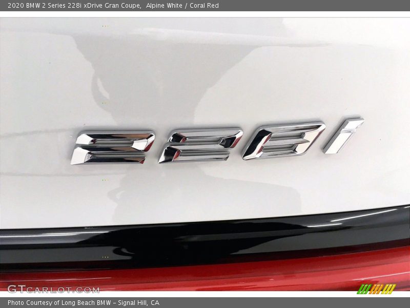 Alpine White / Coral Red 2020 BMW 2 Series 228i xDrive Gran Coupe