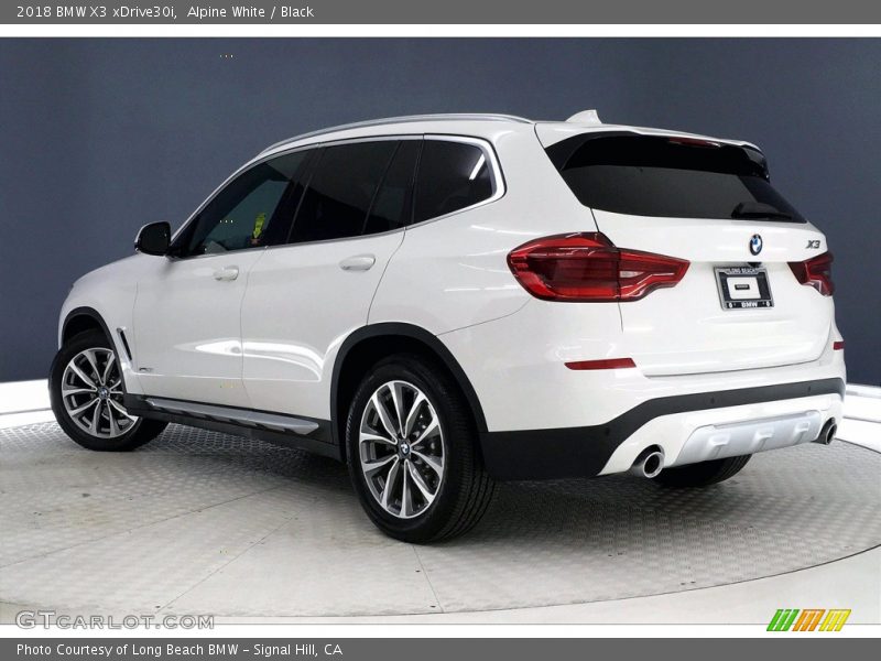Alpine White / Black 2018 BMW X3 xDrive30i
