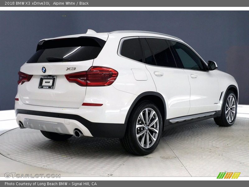 Alpine White / Black 2018 BMW X3 xDrive30i