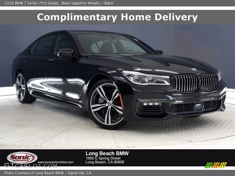 Black Sapphire Metallic / Black 2018 BMW 7 Series 750i Sedan