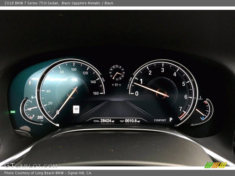 Black Sapphire Metallic / Black 2018 BMW 7 Series 750i Sedan