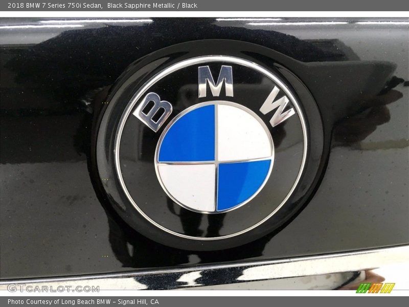 Black Sapphire Metallic / Black 2018 BMW 7 Series 750i Sedan