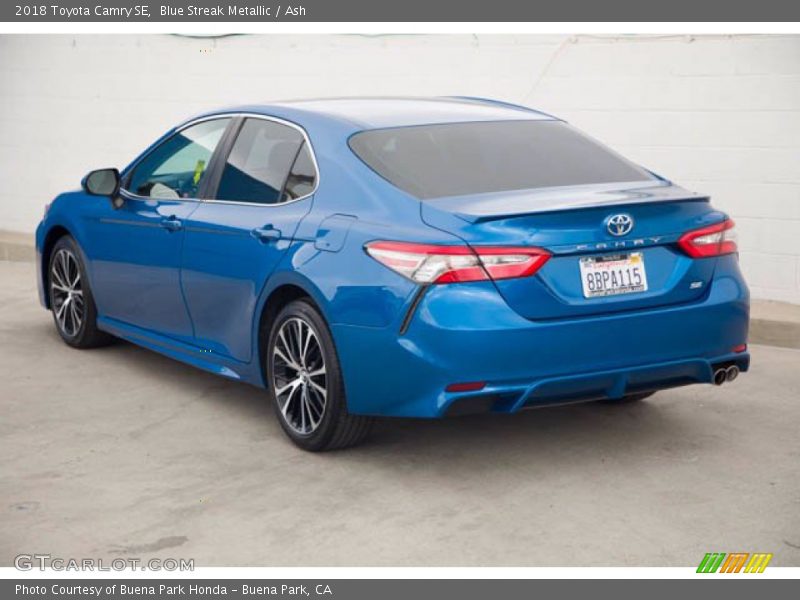 Blue Streak Metallic / Ash 2018 Toyota Camry SE