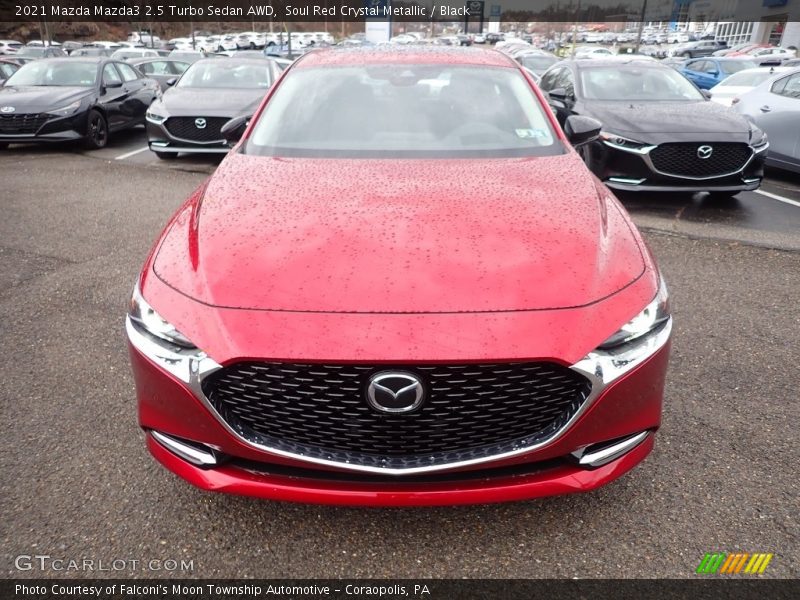 Soul Red Crystal Metallic / Black 2021 Mazda Mazda3 2.5 Turbo Sedan AWD