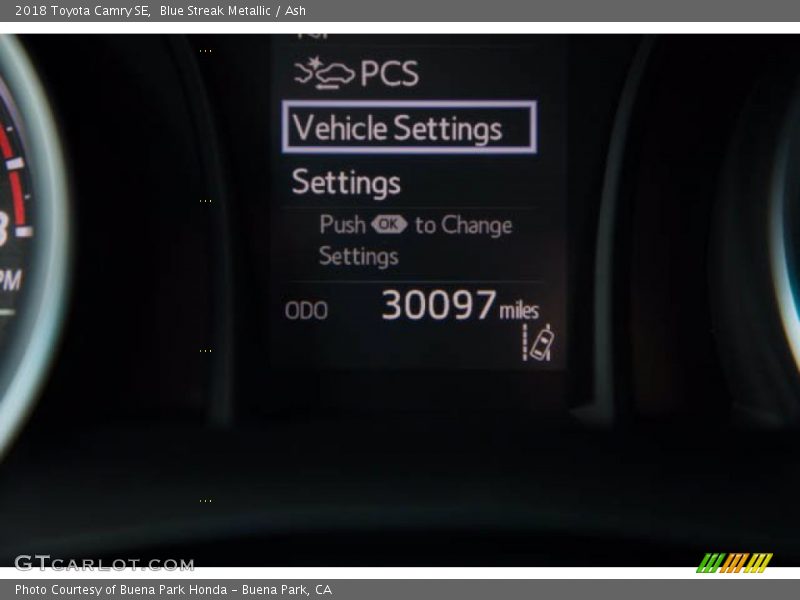 Blue Streak Metallic / Ash 2018 Toyota Camry SE