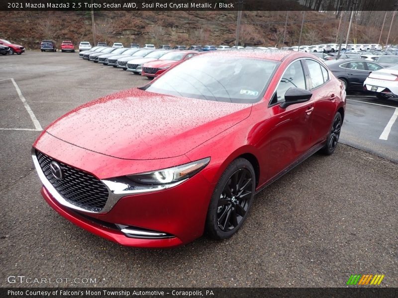 Front 3/4 View of 2021 Mazda3 2.5 Turbo Sedan AWD