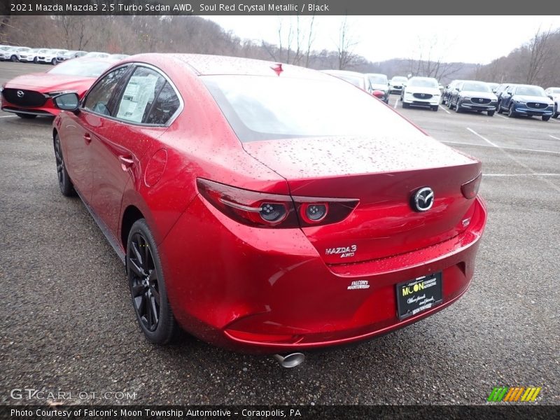 Soul Red Crystal Metallic / Black 2021 Mazda Mazda3 2.5 Turbo Sedan AWD