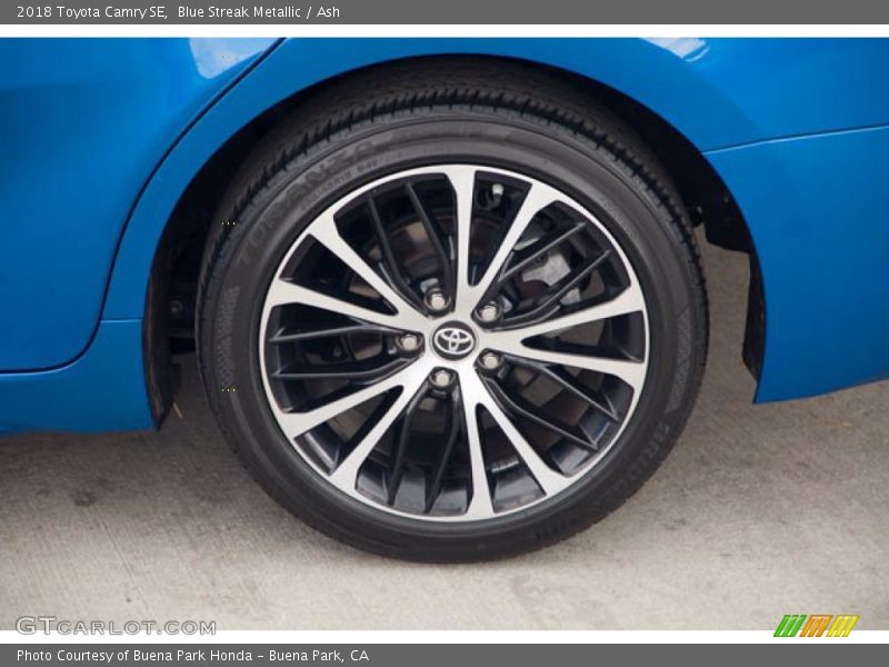Blue Streak Metallic / Ash 2018 Toyota Camry SE