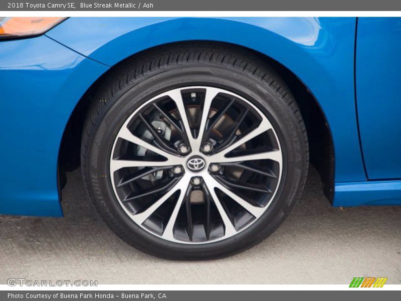 Blue Streak Metallic / Ash 2018 Toyota Camry SE